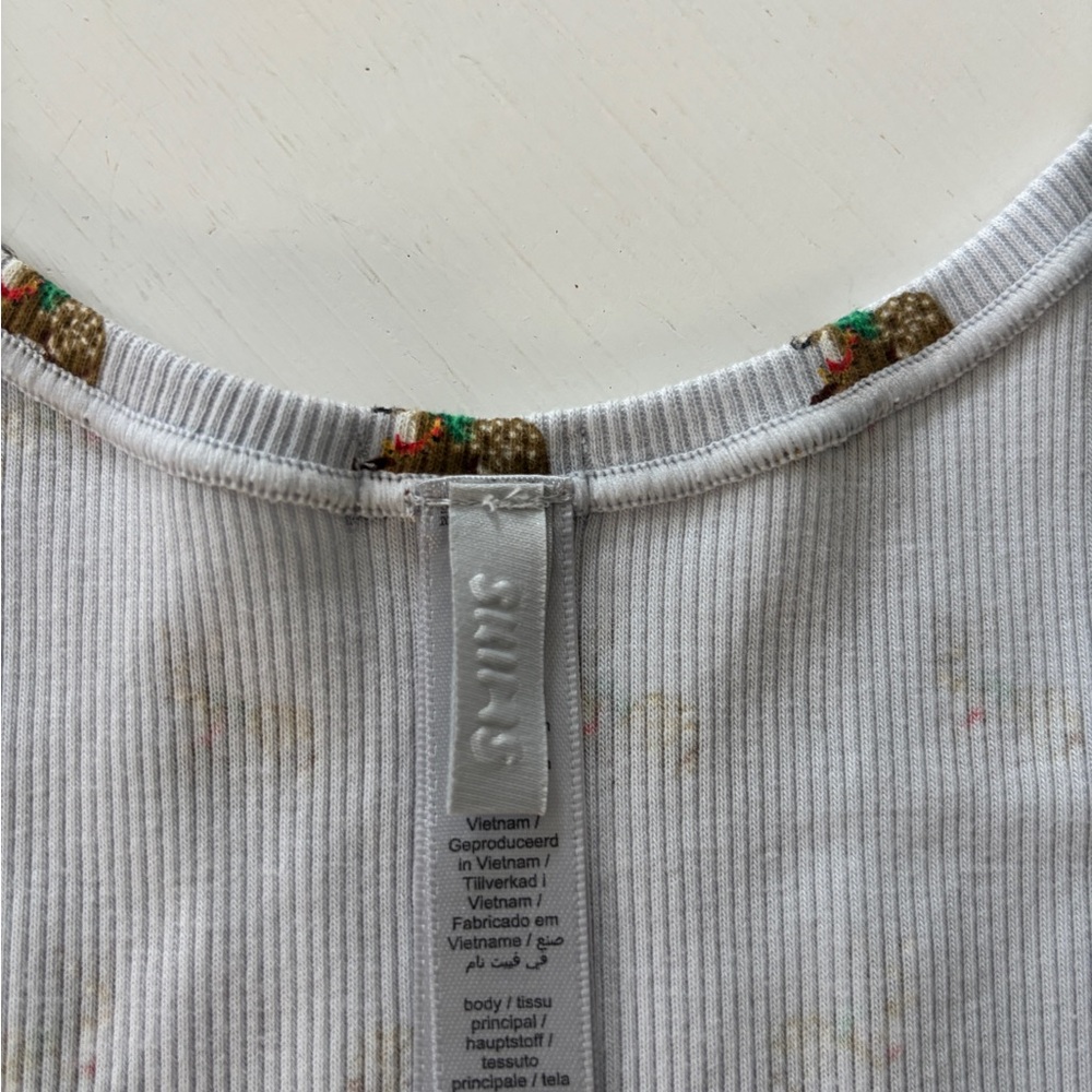 Skims Baby Deer Pajamas Boyfriend shorts and Tank New Without Tags size L - Picture 9 of 9